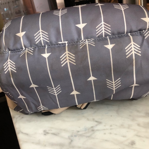 Gray Arrowed Diaper Bag Backpack - Picture 11 of 12